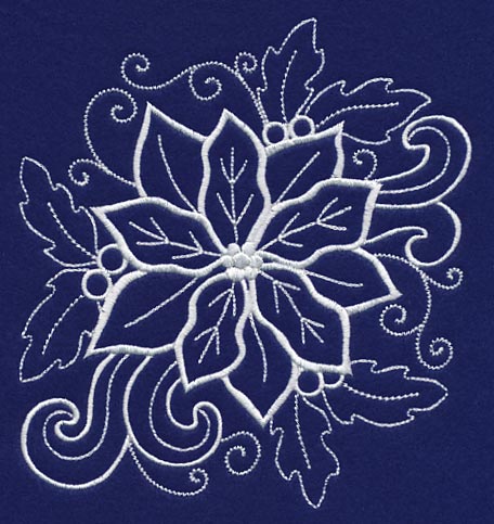 White Christmas Poinsettia in Bloom - Image 2