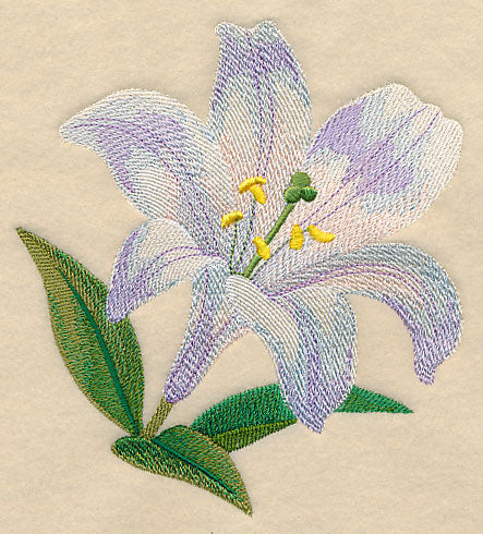 White Lily Bloom in Watercolor - Image 4