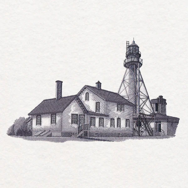 Whitefish Point Lighthouse Sketch (Michigan) - Image 2
