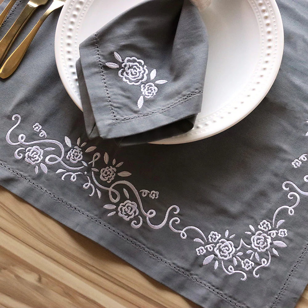 Whitework Floral Border - Image 2