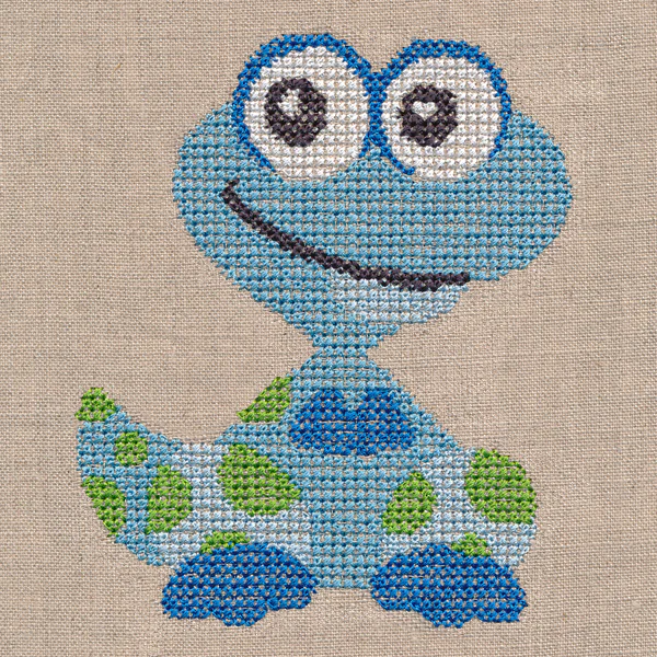 Wide-Eyed Baby Boy Dinosaur (Cross Stitch) - Image 6
