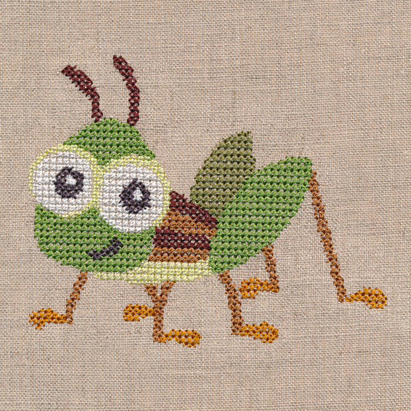 Wide-Eyed Baby Boy Grasshopper (Cross Stitch) - Image 3