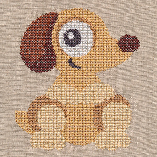 Wide-Eyed Baby Boy Puppy (Cross Stitch) - Image 5