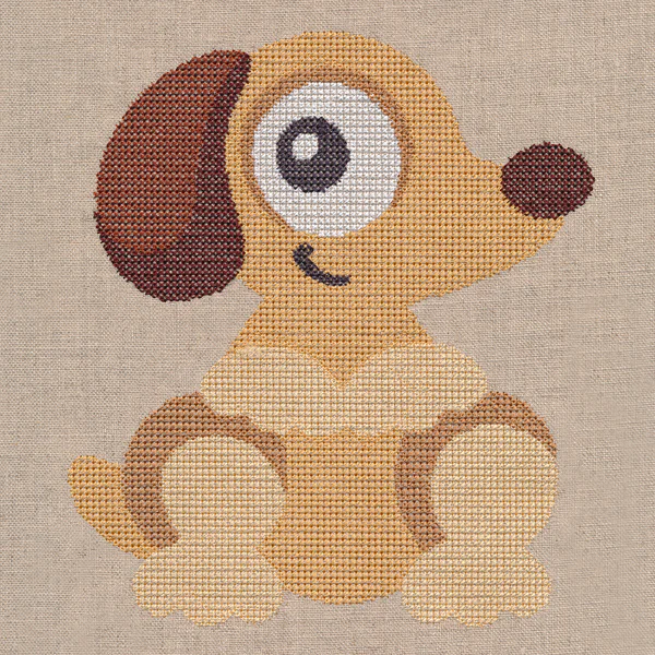 Wide-Eyed Baby Boy Puppy (Cross Stitch) - Image 7