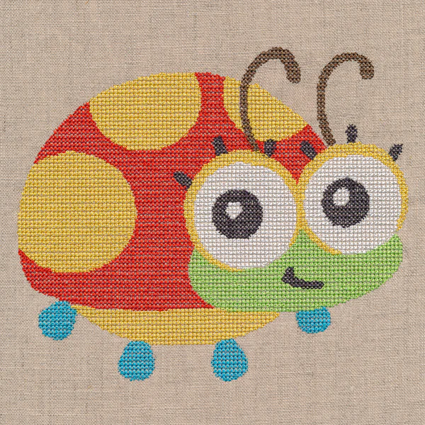 Wide-Eyed Baby Girl Ladybug (Cross Stitch) - Image 8