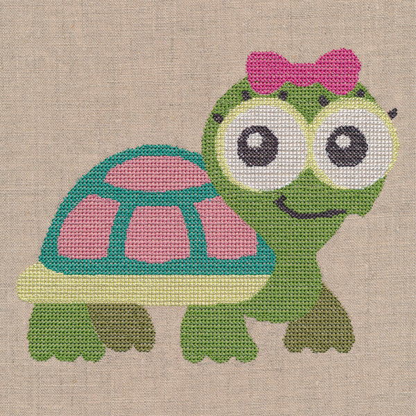 Wide-Eyed Baby Girl Turtle (Cross Stitch) - Image 7
