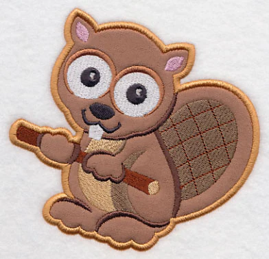 Wide-Eyed Beaver (Applique) - Image 3