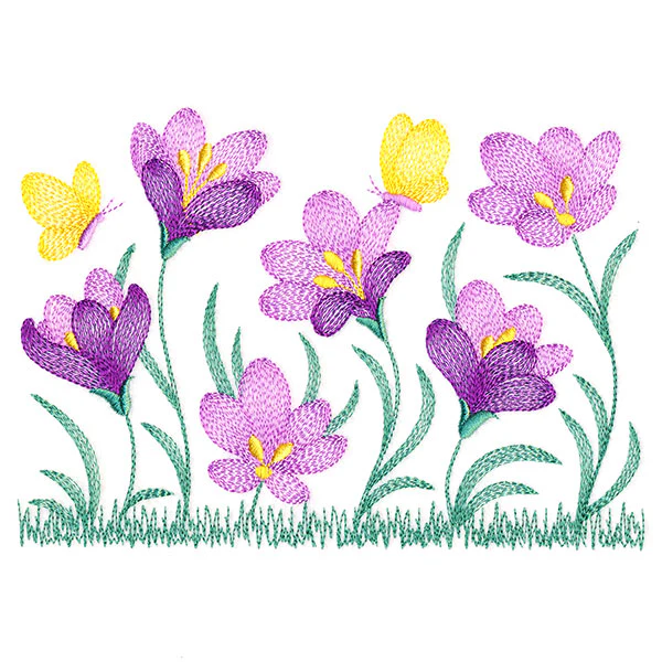 Wild and Blooming Crocus Border - Image 5