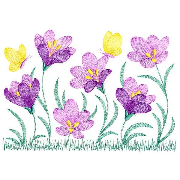 Wild and Blooming Crocus Border - Image 7