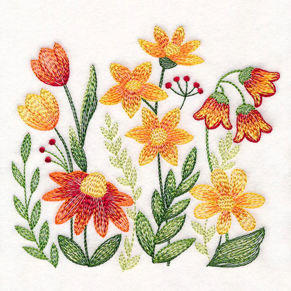 Wild and Free Blooms Border