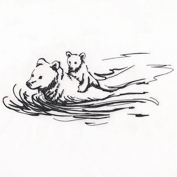 Wild Wonders Swimming Bear and Cub