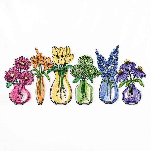 Wildflower Jar Bouquets Border - Image 5