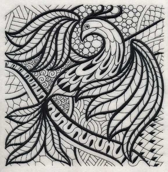 Winged Elegance (Blackwork) - Image 6