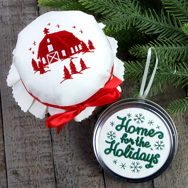Winter Barn Jar Topper - Image 2