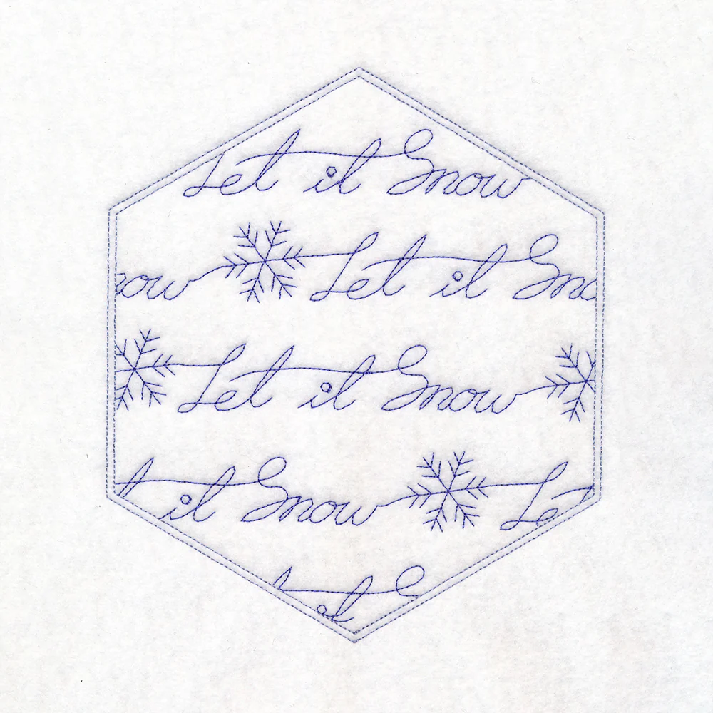 Winter Beauty Quilt Hexagon - Let it Snow - Image 4
