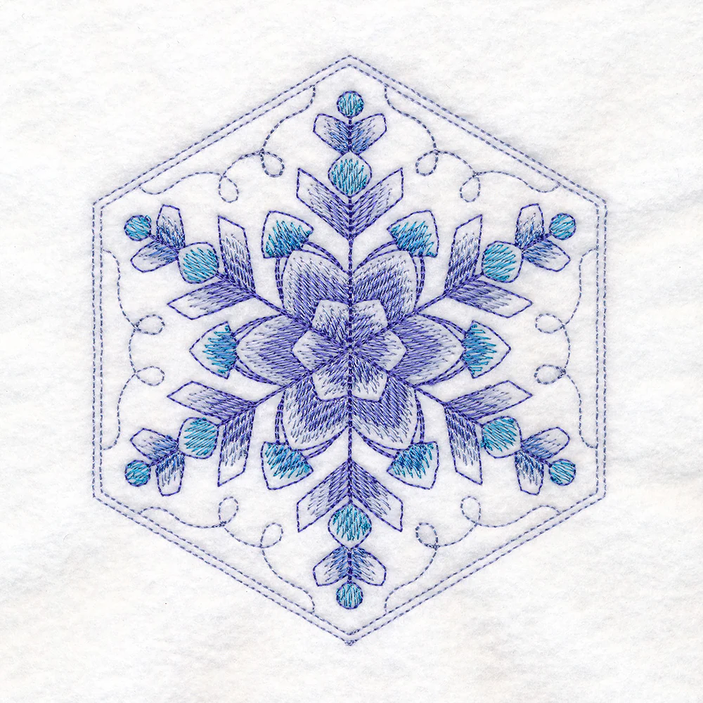 Winter Beauty Quilt Hexagon - Snowflake - Image 4