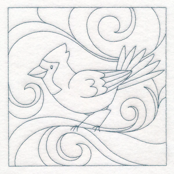 Winter Birds Quilting - Cardinal (Double Run) - Image 2