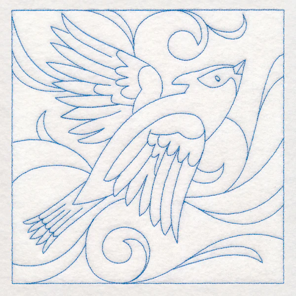 Winter Birds Quilting - Waxwing (Double Run) - Image 6
