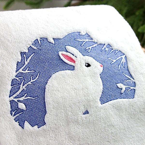 Winter Bunny Silhouette (Embossed) - Image 9