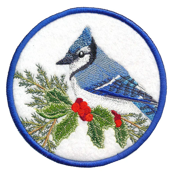 Winter Cheer Coaster - Blue Jay (In-the-Hoop) - Image 5