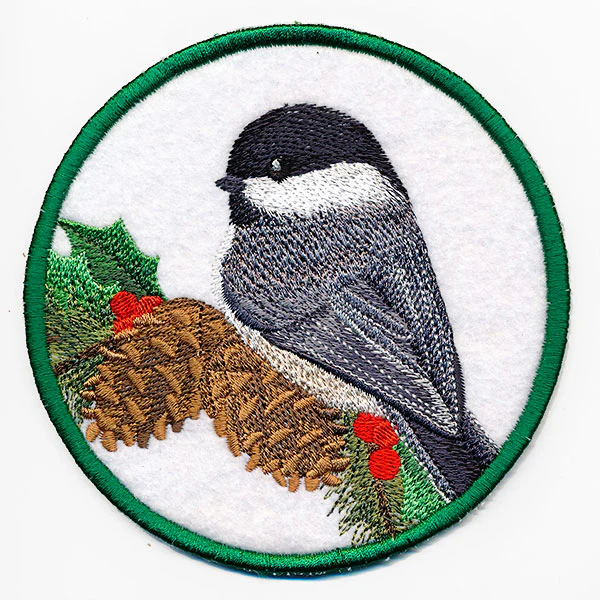Winter Cheer Coaster - Chickadee (In-the-Hoop) - Image 6