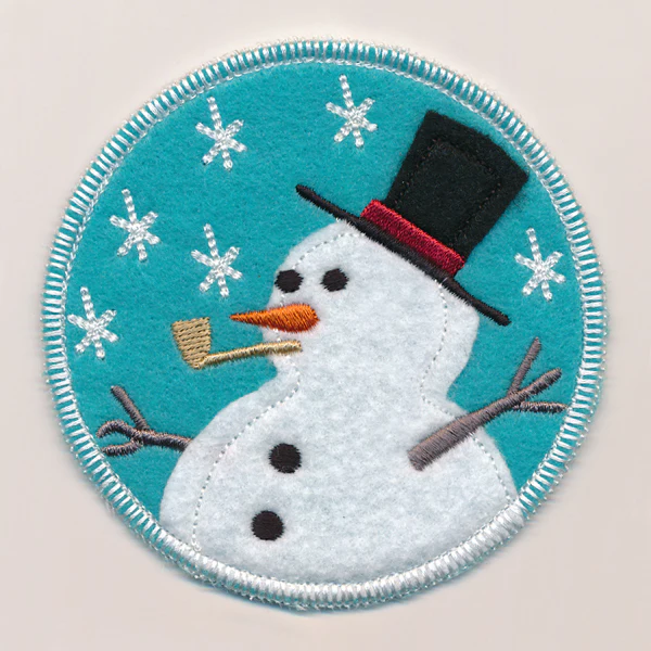 Winter Coaster - Snowman with Hat (In-the-Hoop) - Image 2