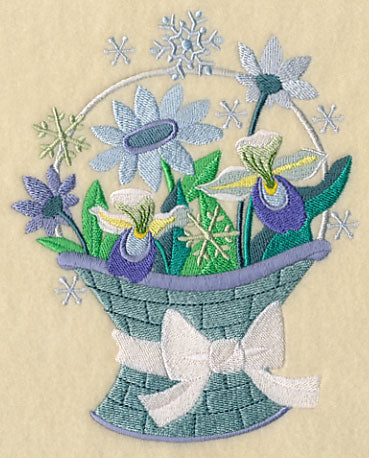 Winter Flower Basket 2 - Image 2