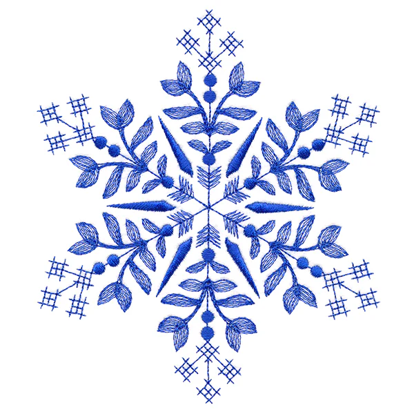 Winter Folk Art Snowflake 1 - Image 2