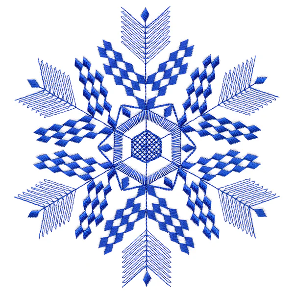 Winter Folk Art Snowflake 2 - Image 2