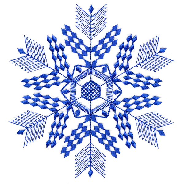 Winter Folk Art Snowflake 2 - Image 3