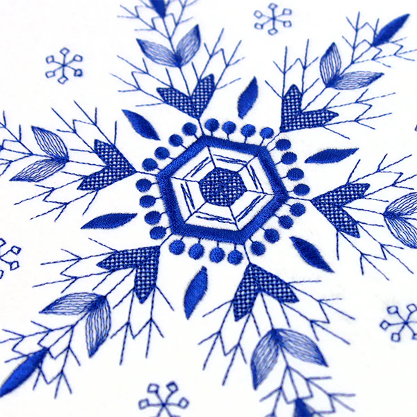 Winter Folk Art Snowflake 3 - Image 2