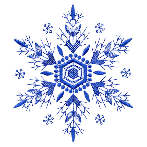 Winter Folk Art Snowflake 3 - Image 5