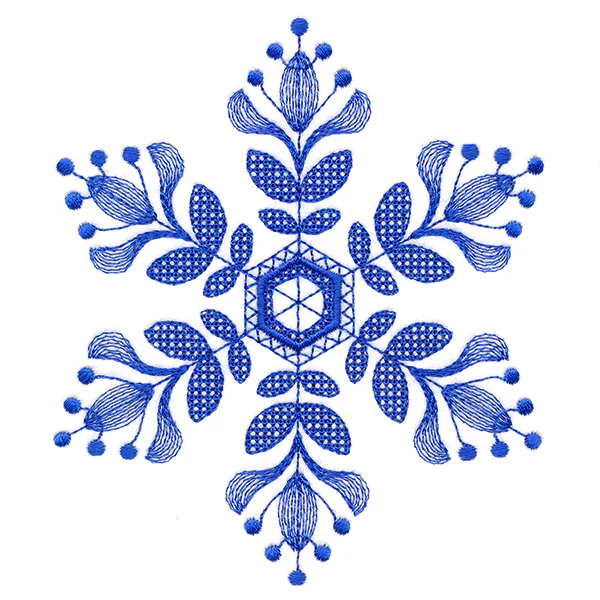 Winter Folk Art Snowflake 4 - Image 5