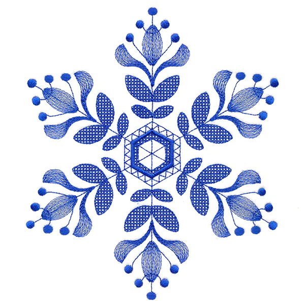 Winter Folk Art Snowflake 4 - Image 9