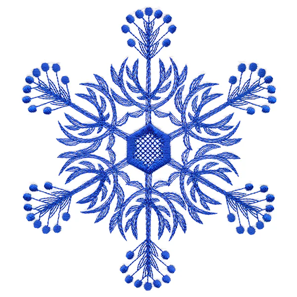 Winter Folk Art Snowflake 6 - Image 2