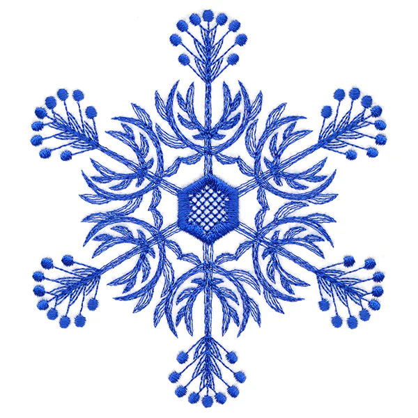 Winter Folk Art Snowflake 6 - Image 3