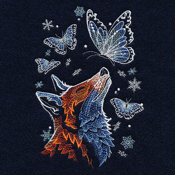Winter Fox with Butterflies - Image 7