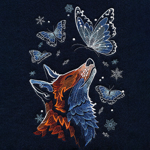 Winter Fox with Butterflies - Image 9
