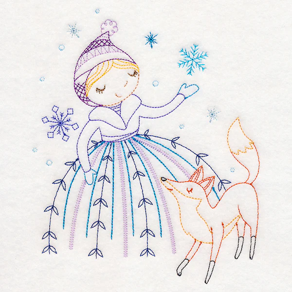 Winter Friends - Girl with Fox - Image 4