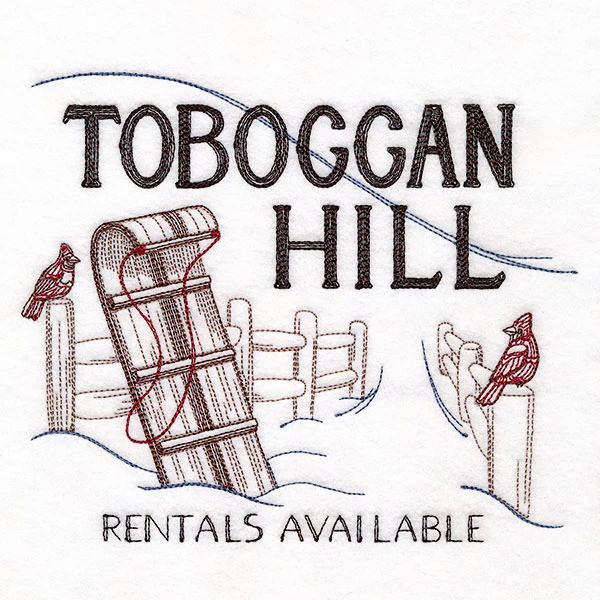 Winter Fun Market Sign - Toboggan Hill - Image 2