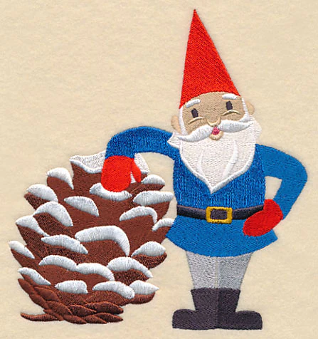 Winter Gnome with Pine Cone - Image 4