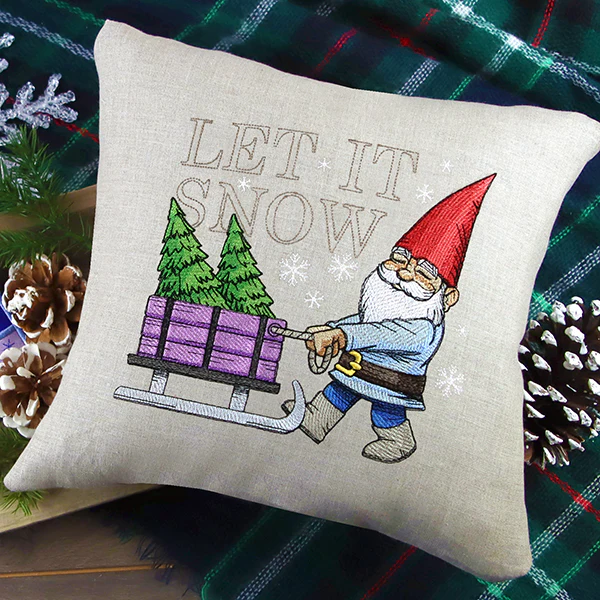 Winter Gnome with Tree Sled - Image 2