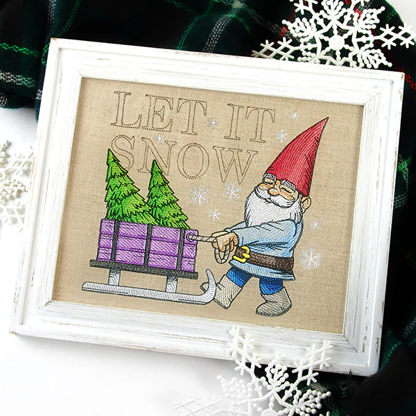 Winter Gnome with Tree Sled - Image 9