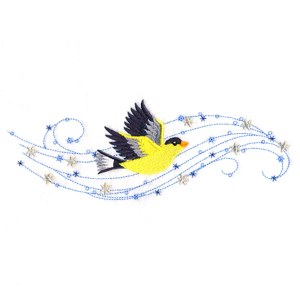 Winter Goldfinch in Flight - Image 3