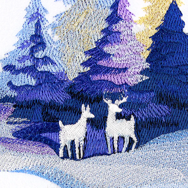 Winter in the Forest Cabin Scene Border - Image 6