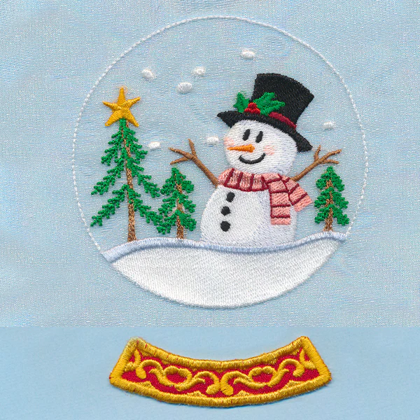 Winter Scene Snowglobe (Organza) - Image 2