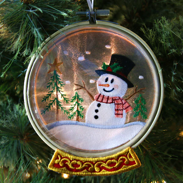 Winter Scene Snowglobe (Organza) - Image 3