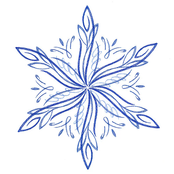 Winter Snowflake Calligraphy 3