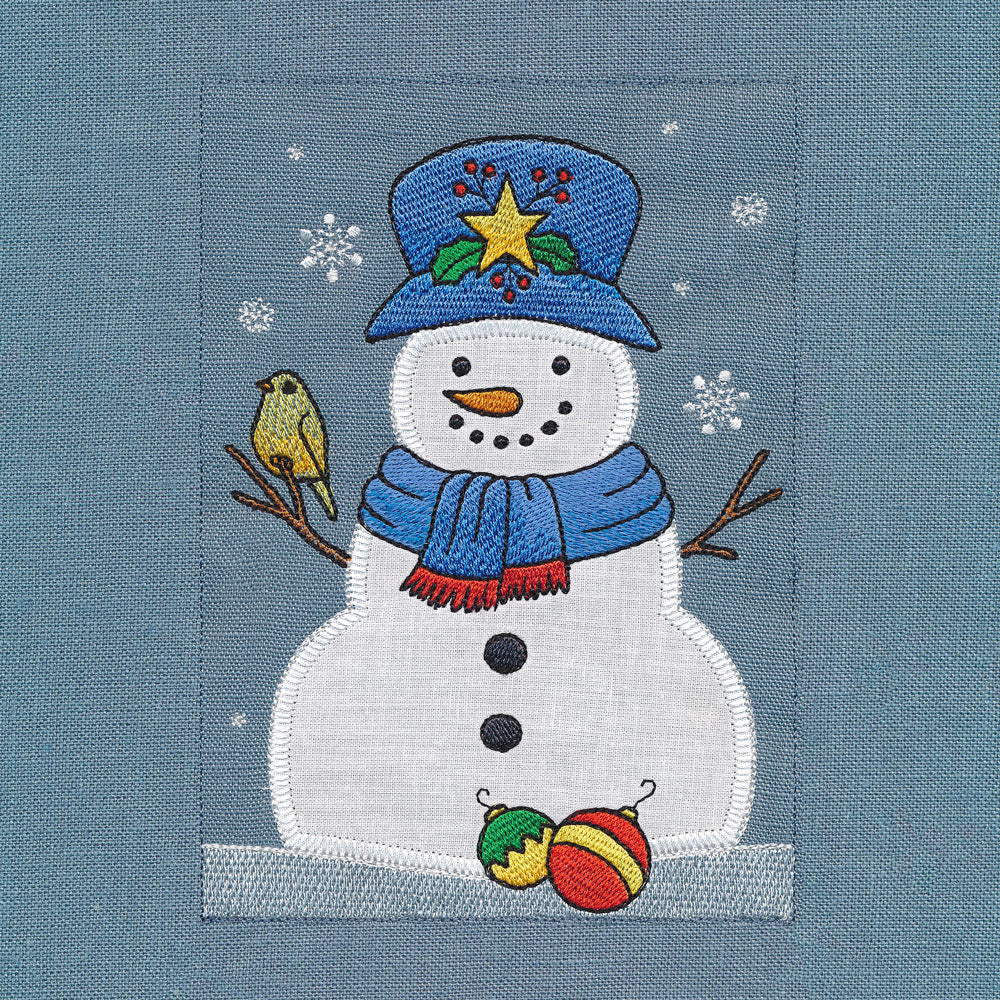 Winter Snowman Build-A-Scene Square 2 (Applique) - Image 5