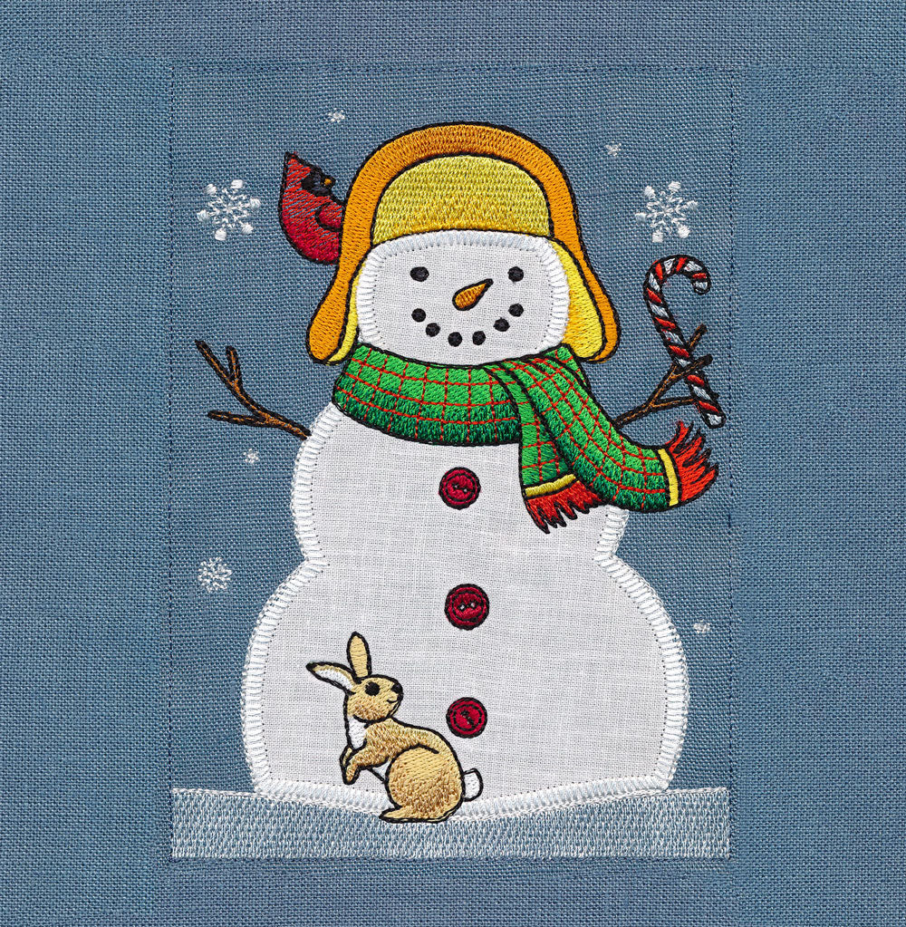 Winter Snowman Build-A-Scene Square 3 (Applique) - Image 5